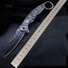 Cross-border source outdoor survival knife creative eagle-eye relief folding knife portable sharp ring saber melon and fruit knife