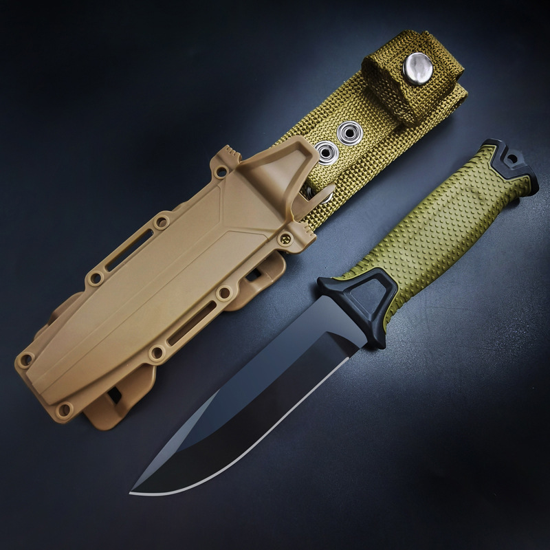 BG Survival Knife High Hardness Infantry Tactical Knife Outdoor Camping Straight Knife Self-Defense Amazon Sabre Knife