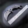 Cross-Border New Model Stone-Washed Embossed Claw Knife, Exquisite and Creative, High Hardness, Car Window-Breaking Escape Tool, Small Knife, Military Knife