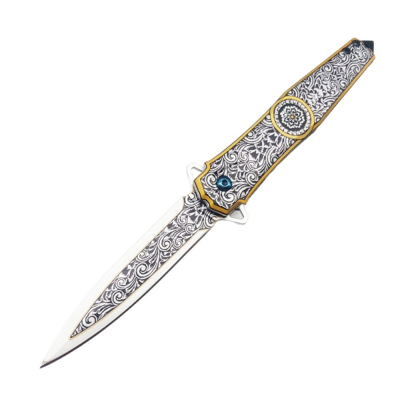 Outdoor survival folding knife 3D printing exquisite gift knife jungle adventure tactical knife multi-function knife a generation of hair