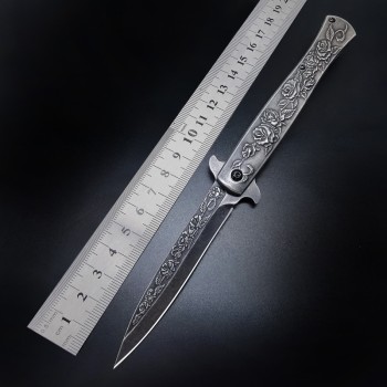 Swordfish relief knife high hardness survival camping knife mini forging saber foreign trade carved handle fruit knife