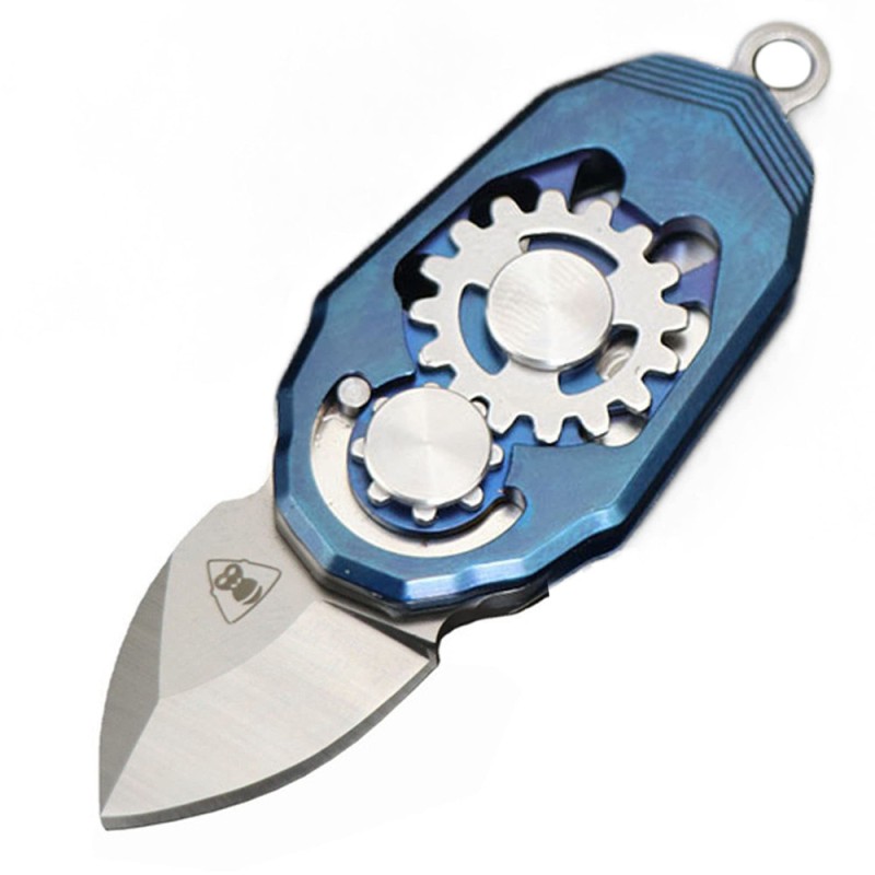 Amazon Creative Outdoor Mechanical Knife Necklace Decorative Knife EDC Beetle Keychain Stainless Steel Fruit Knife