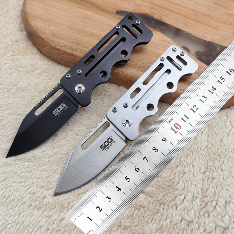 Cross-Border Supply Portable Pocket Survival Knife Sharp High Hardness Small Folding Knife Money Clip Pocket Knife Portable Emergency Knife