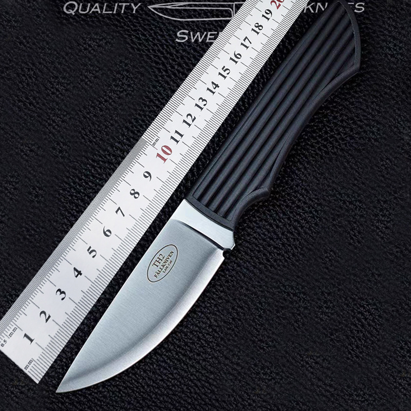 Outdoor K-sheath Crossing Straight Knife Foreign Trade Sweden TH2 Tactical Adventure Straight Knife Integrated Steel Portable Sharp Meat-eating Knife