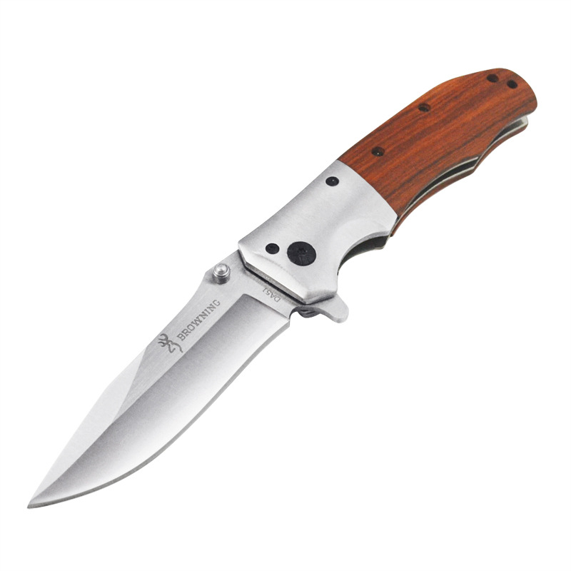 Braunning Outdoor Knife Folding Knife Field High Hardness Knife Tactical Military Knife Da51 Stainless Steel Fruit Knife