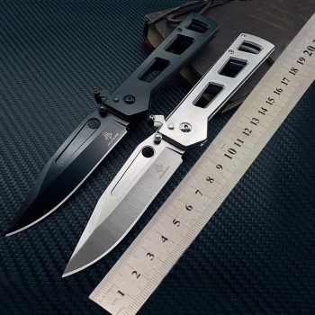 Outdoor survival folding knife high quality mechanical folding knife with nylon set tactical saber car express knife