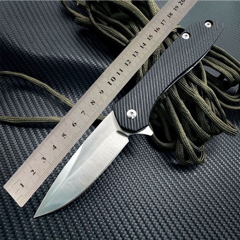 Outdoor Self-Defense Folding Knife G10 Handle Sharp Pocket Knife Kitchen Fruit Knife Orchard Grafting Knife Package Opening Knife