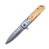 Cross-Border Olive Wood Handle Outdoor Swordfish Knife Self-Defense Emergency Sharp High Hardness Folding Knife Self-Defense Military Knife
