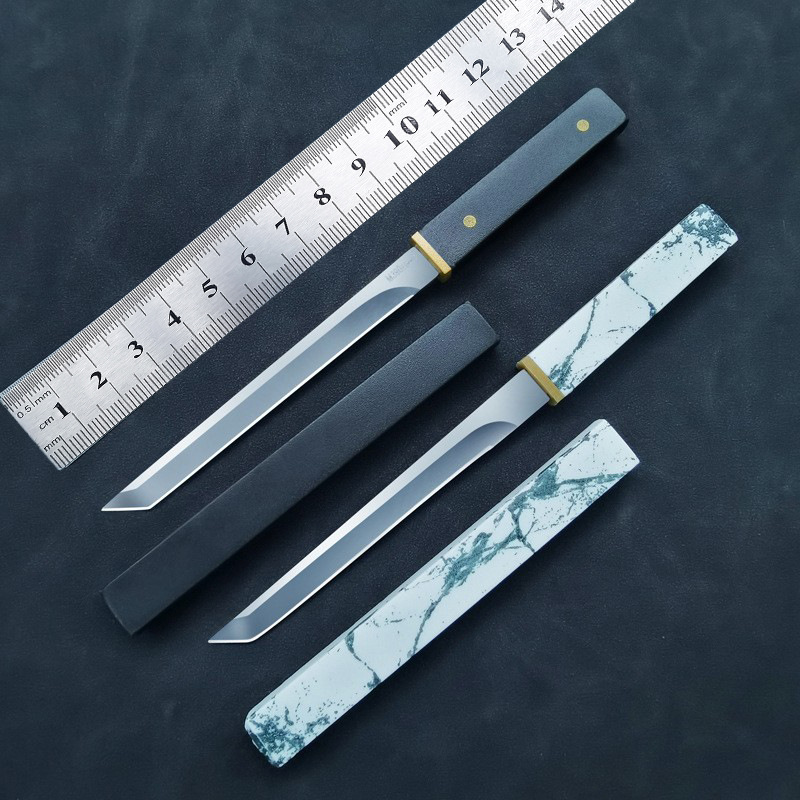 Small Combat Knife M390 Outdoor Pocket Knife Yunmo Mini Samurai Knife Mirror Finish Household Fruit Knife Portable Meat-Eating Knife Wholesale