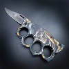 Ghost Head Outdoor Four-Finger Boxing Knife Foldableing Knife Self-Defense Adventure Knife Outdoor Military Knife Fisting Knife Finger Tiger Window Breaker