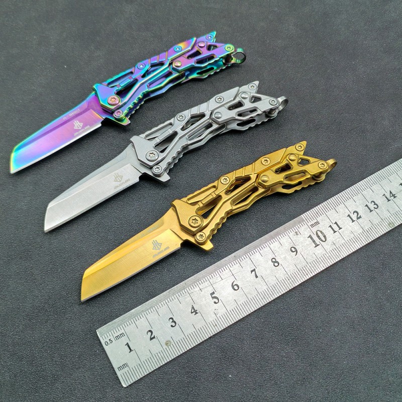 Outdoor Pocket Small Multifunctional Folding Knife Portable Keychain Mini Pocket Knife Fruit Knife
