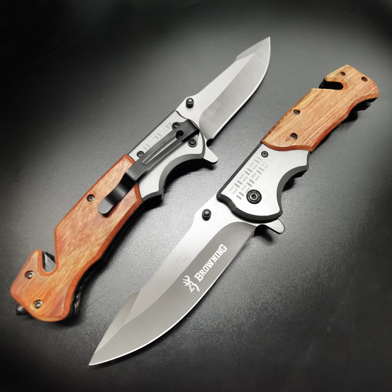 Carry-on Outdoor Browning Small Knife Camping Survival High Hardness Swiss Defense Jatknife Field Survival Tool Knife