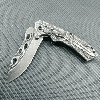 Creative relief cross-border source outdoor self-defense folding knife exquisite gift knife sharp high hardness tactical saber