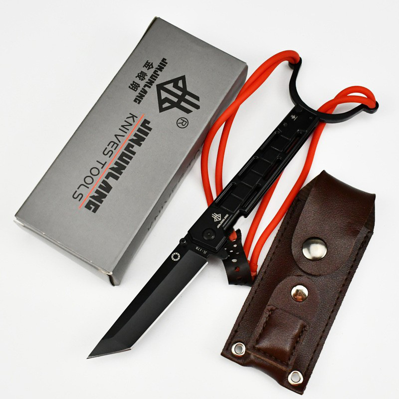 Outdoor self-defense knife creative multifunctional slingshot folding knife portable pocket knife tactical knife high hardness folding knife