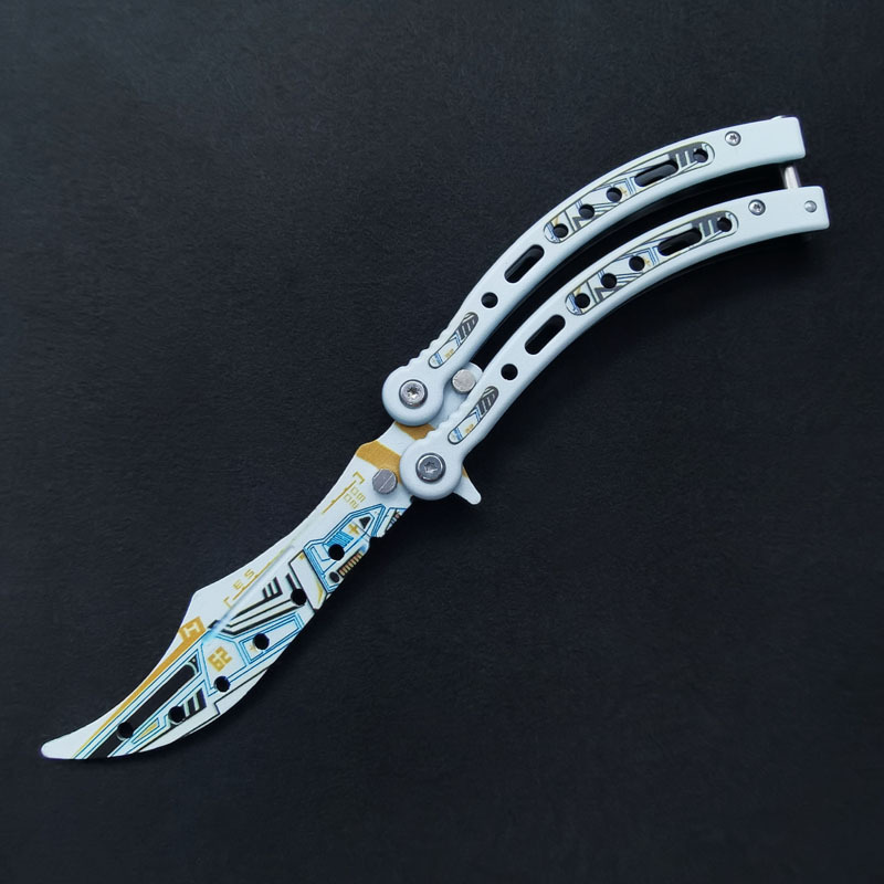 CSGO Practice Folding Toy Portable Game Props Butterfly Training Knife Comb Outdoor Shake Knife Not Bladed