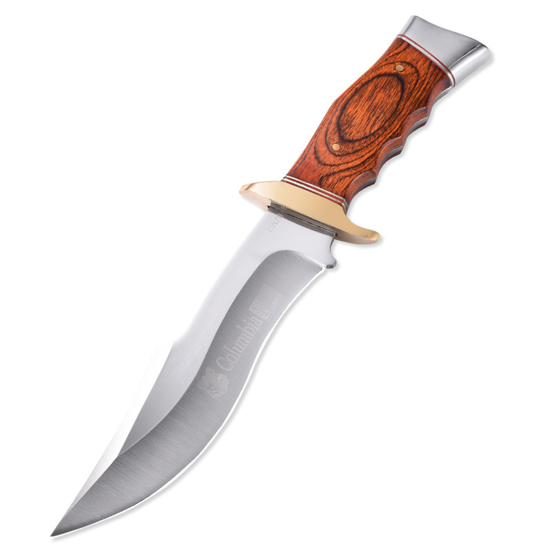 Cross-Border Russian Federation All-In-One Mountaineering Knife Camping Style High Hardness Survival Outdoor Knife Portable Straight Knife Hand-Held Meat Knife