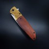Outdoor knife wooden handle portable folding knife outdoor survival self-defense fruit knife stall supply open express knife