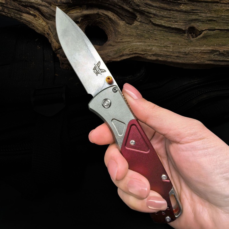 Cross-Border Butterfly 535 Red Aluminum Folding Pocket Knife Wilderness Survival Pocket Knife Edc Folding Knife High Hardness Folding Knife