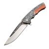 Wholesale sharp outdoor fruit knife in stock camping knife self-defense folding knife wooden handle carved folding knife saber generation