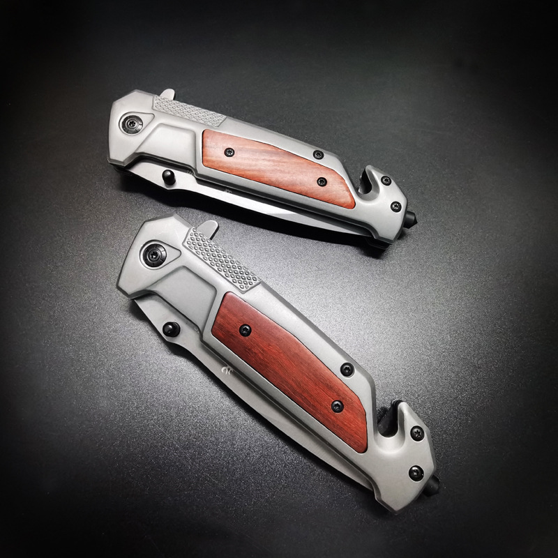Wild High-Hardness Knife, Stainless Steel Survival Knife, Window Breaker, Escape Tool, Military Knife, One-Piece Knife, Fruit Knife