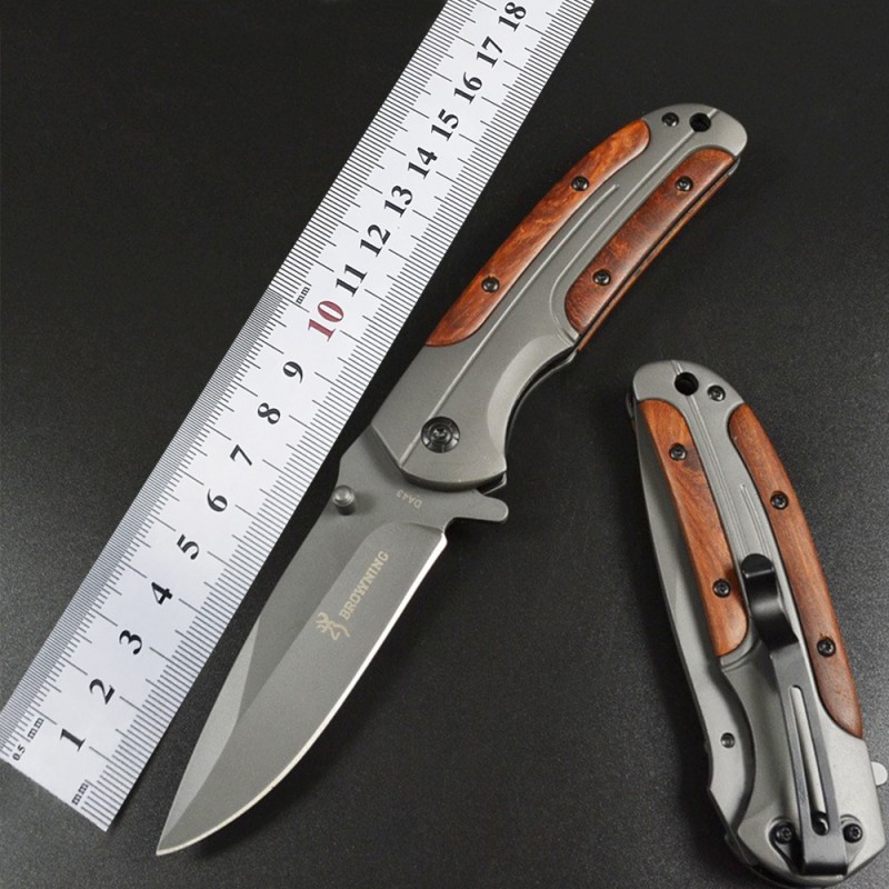 Self-defense Folding Knife Outdoor Field Survival Tool Portable Knife Browning Knife Fruit Knife DA43