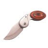 Outdoor pocket self-defense small folding knife creative color wood handle stainless steel knife car exquisite disassembly express knife