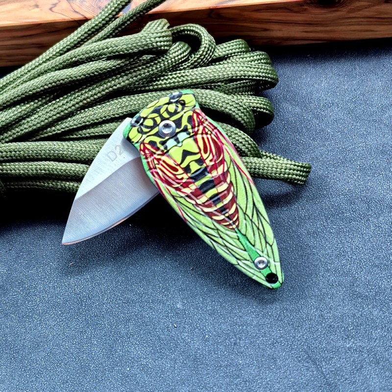 Cross-Border Hot-Selling Outdoor Pocket Knife Mini Folding Knife Edc Fishing Folding Knife Portable Creative Cicada Knife