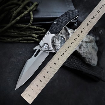 Outdoor Self-Defense Emergency G10 Handle Small Folding Knife Sharp Tactical Split Knife Pocket Portable Fruit Knife Creative