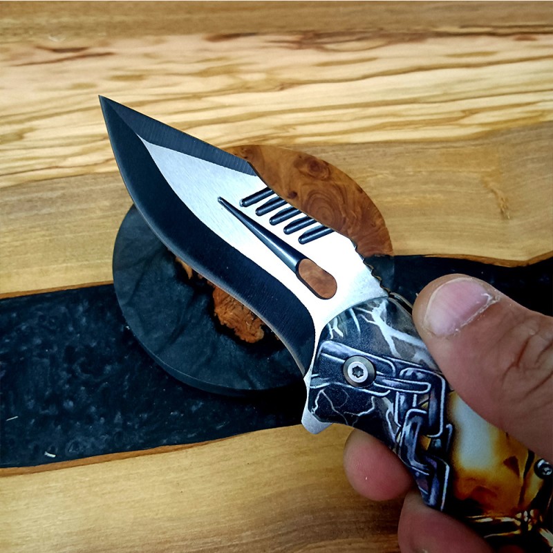 Outdoor Camping Multifunctional Folding Knife, Stainless Steel Sharp and Cool Folding Knife, Car Window Breaker, Package Opener Knife