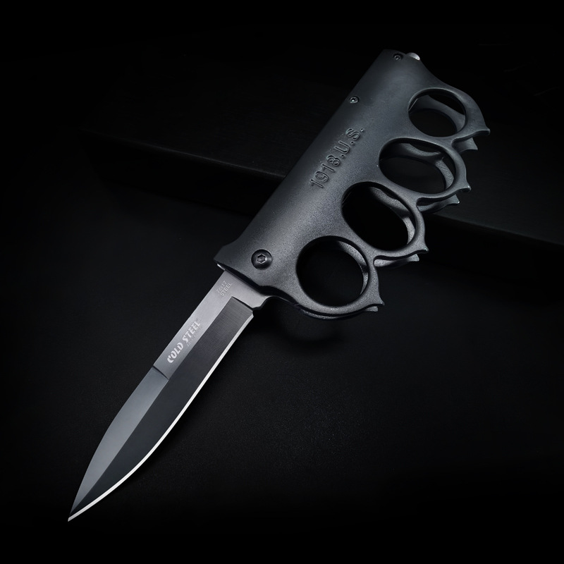 Tiger Finger Folding Knife Portable Ring Buckle Knife Multi-functional Window Breaking Safety Escape Hammer Self-defense Self-defense Weapon