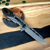 Cross-Border Supply Wilderness Survival Tactical Knife Blade Special Outdoor Knife Ebony Handle Sharp Stainless Steel Knife