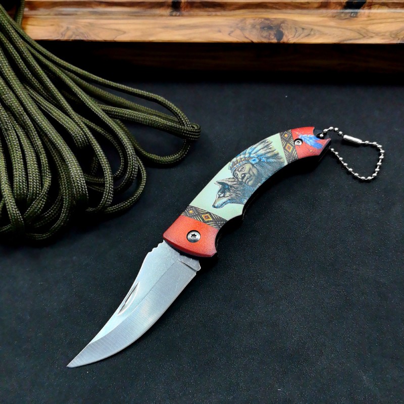 Factory Direct Sales Mini Portable Keychain Knife Portable Fruit Peeling Knife Pocket Knife Outdoor Camping Emergency