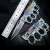 Ghost Head Outdoor Four-Finger Boxing Knife Foldableing Knife Self-Defense Adventure Knife Outdoor Military Knife Fisting Knife Finger Tiger Window Breaker