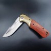 Wooden Handle Folding Knife, Portable Outdoor Knife, Camping Military Knife, Folding Knife, High Hardness, Cross-Border Amazon Dropshipping Small Knife