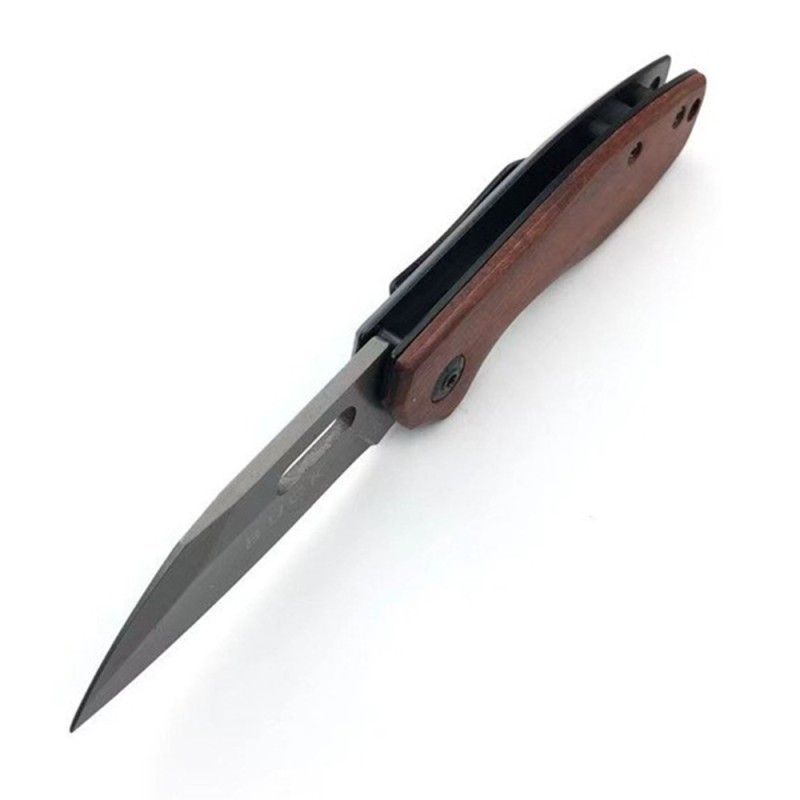 Stainless Steel Mini Knife Household Portable Wooden Handle Fruit Knife Amazon Shrimp Products Outdoor Camping Knives