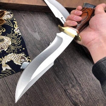 Cross-Border Russian Federation All-In-One Mountaineering Knife Camping Style High Hardness Survival Outdoor Knife Portable Straight Knife Hand-Held Meat Knife