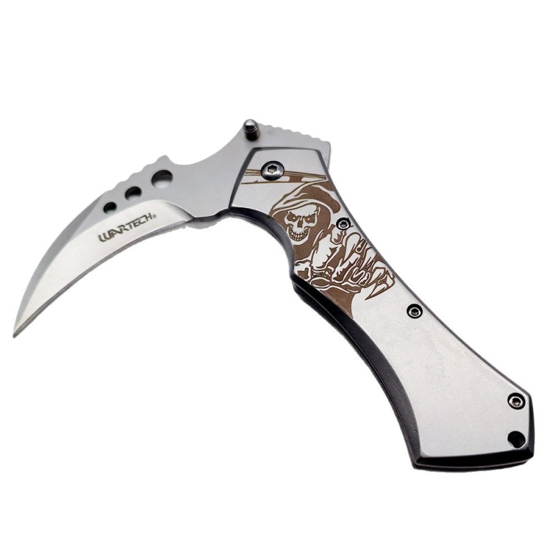 Cross-Border Supply Outdoor Folding Knife for Opening Packages, Cool Pocket Curved Knife with Clip, Portable Small Folding Knife