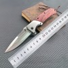 Cross-Border Outdoor Self-Defense Folding Knife Browning Saber Mahogany Handle Sharp Fruit Knife Jungle Adventure Knife