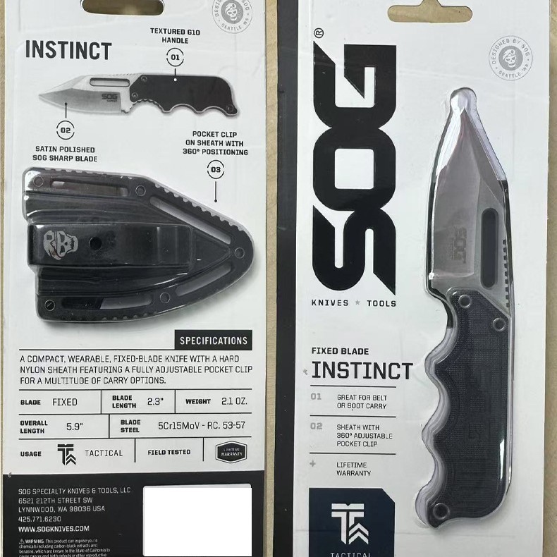 Cross-border Mini SOG Knife Outdoor K-type Knife Scabbard Necklace Knife Wilderness Emergency Fruit Knife Car Dismantling Express Knife
