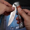 Cross-border Colombia exquisite carved knife high hardness sharp outdoor folding fruit knife exquisite gift knife