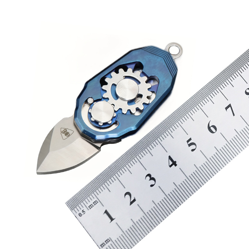 Amazon Creative Outdoor Mechanical Knife Necklace Decorative Knife EDC Beetle Keychain Stainless Steel Fruit Knife