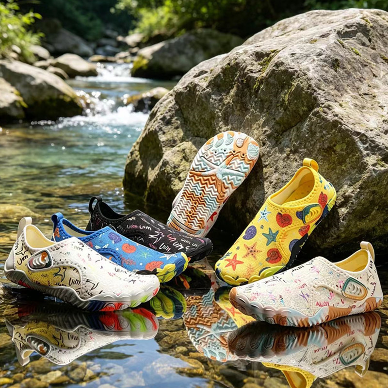 Factory Direct Shipment of New Cross-Border Children’s Beach Swimming Shoes, Breathable Water Shoes, Lightweight Quick-Dry Water Shoes for Outdoor Use