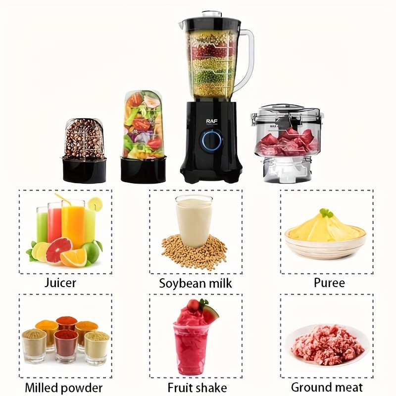 European Standard Milkshake and Smoothie Blender Portable Grinder Electric Meat Grinder 4-in-1 Countertop Mixer