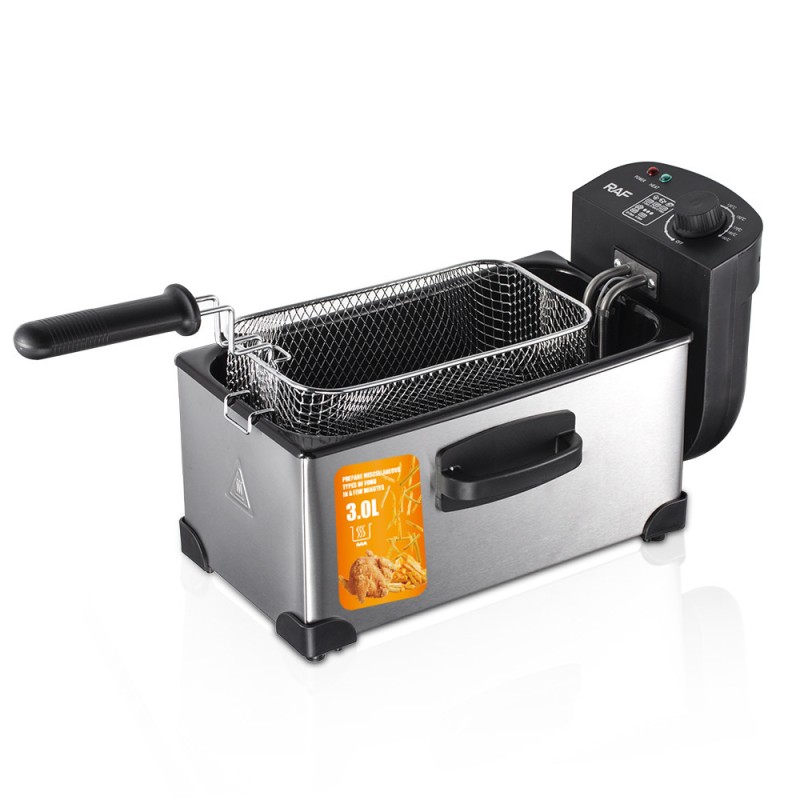 American and European Standard Electric Fryer for Home Use, Small Electric Fryer, Commercial Fryer for Making Fried Dough Sticks and Fries, Suitable for Street Vending