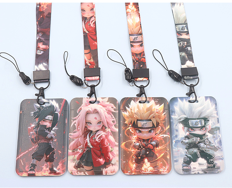 ناروتو الظل النينجا بطاقة الرسوم المتحركة مجموعة من الطلاب في الحرم الجامعي الوصول إلى مترو الانفاق بطاقة الطعام شنقا الرقبة بطاقة حافلة حبل نقل بطاقة قذيفة الثابت